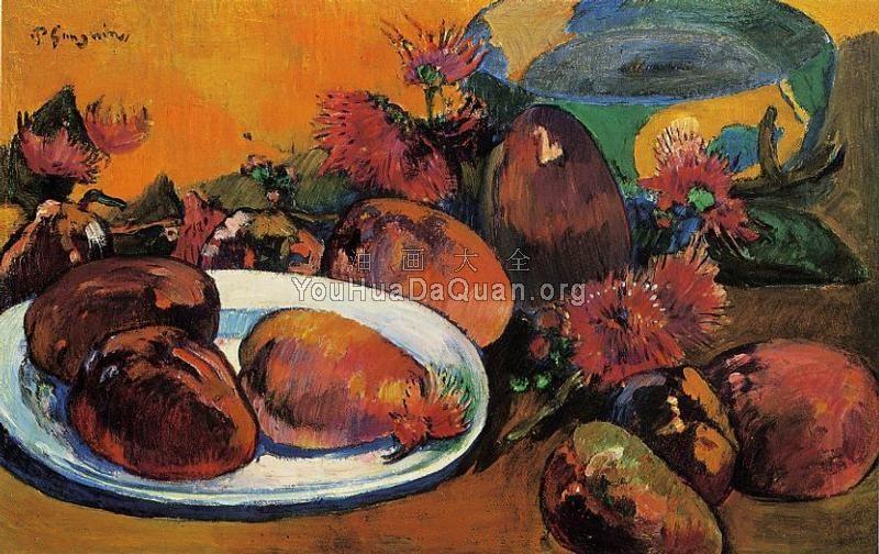 Still Life with Mangoes - 保罗·高更